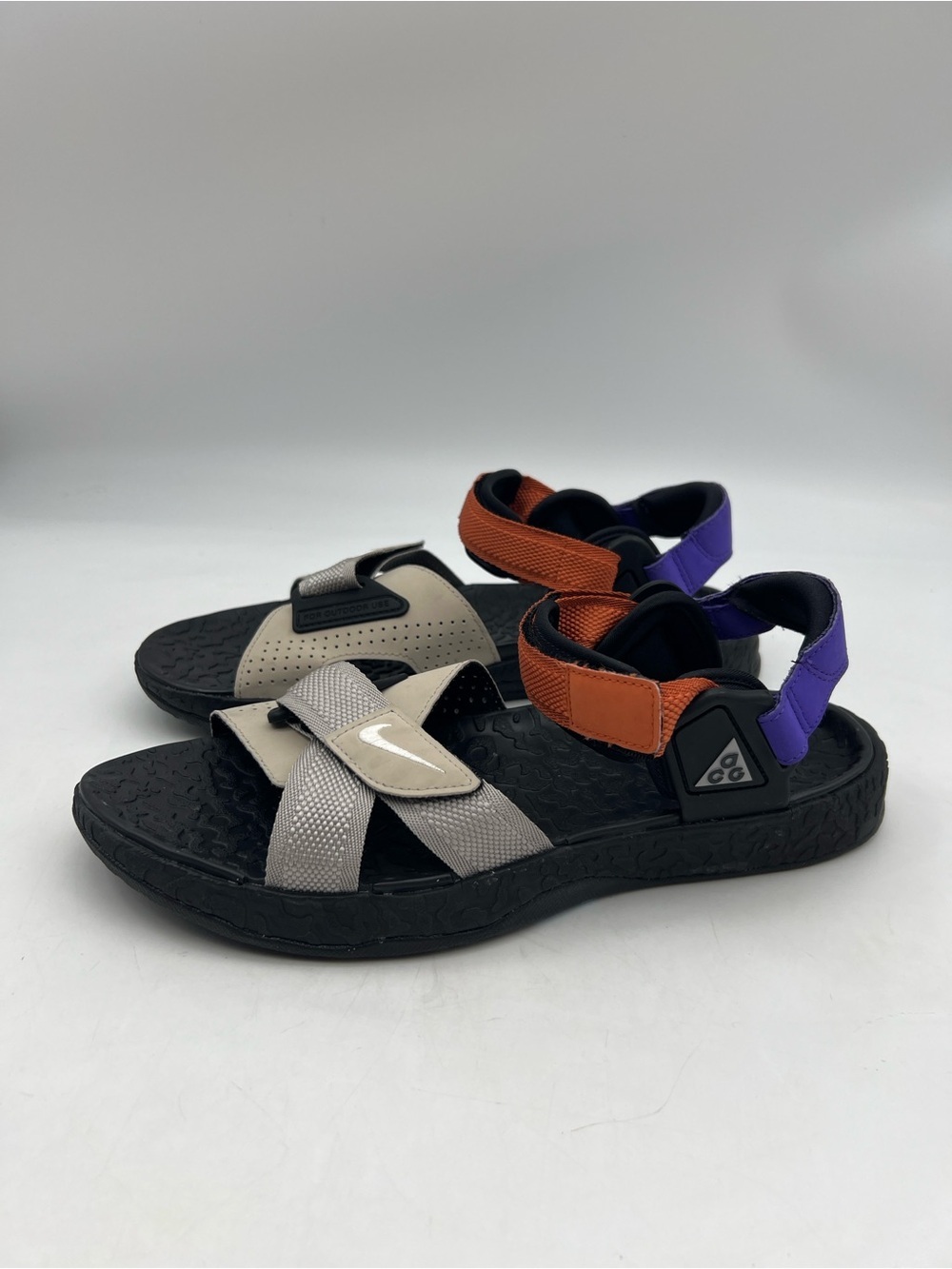 ACG Air Deschutz +  Light Iron Ore Sport Sandals gray orange purple